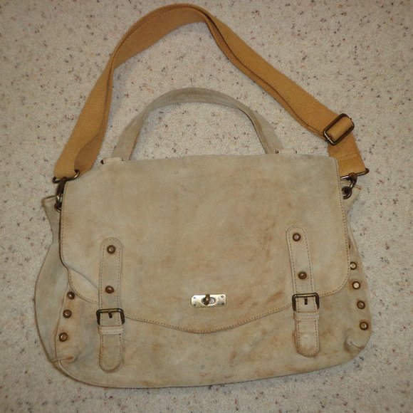 Free People Handbags - Free People Mojave Messenger Bag Leather Distressed Tan Adj Strap